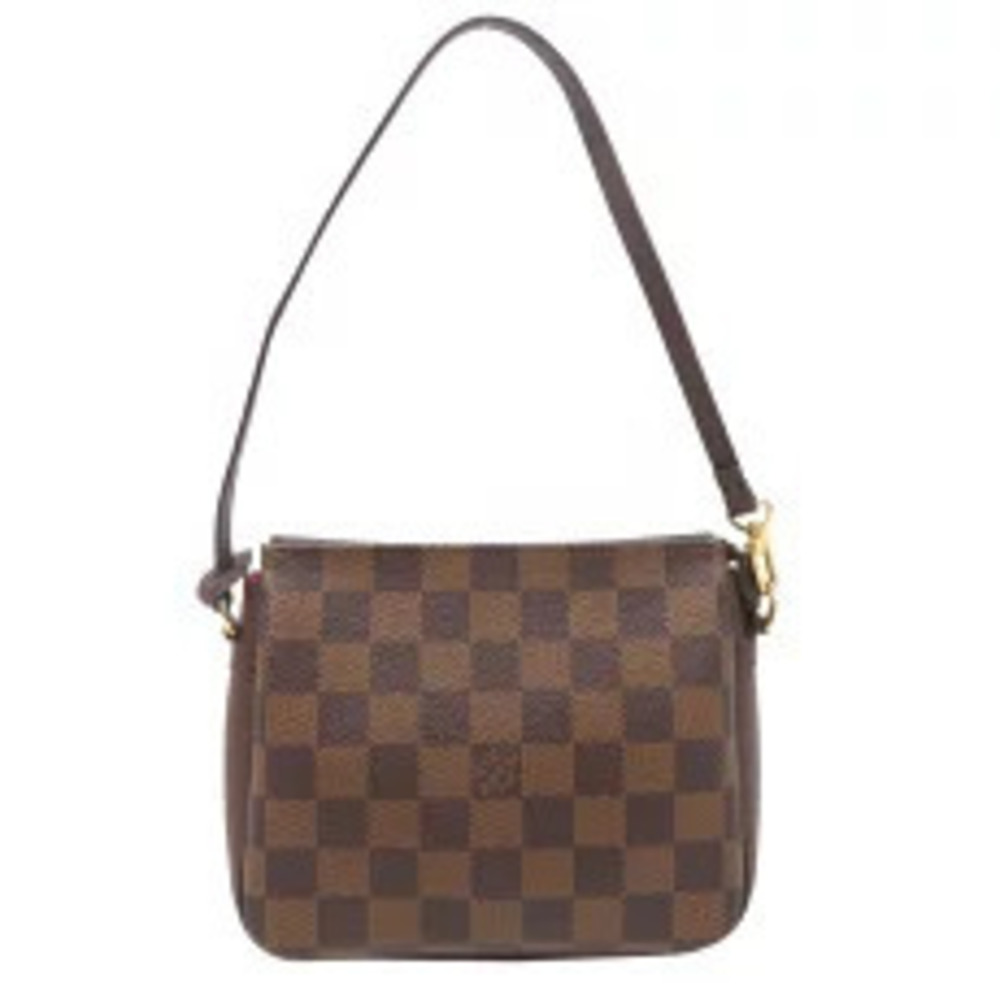 Louis Vuitton Trousse Makeup Pouch Clutch Handbag Damier Brown